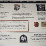 Beer Menu #3/3