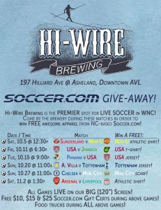 Hi-Wire Brewing soccer event