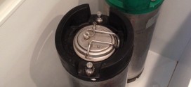 5 gallon Corny kegs in temperature-controlled freezer