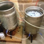 Recirculating iced cooling water