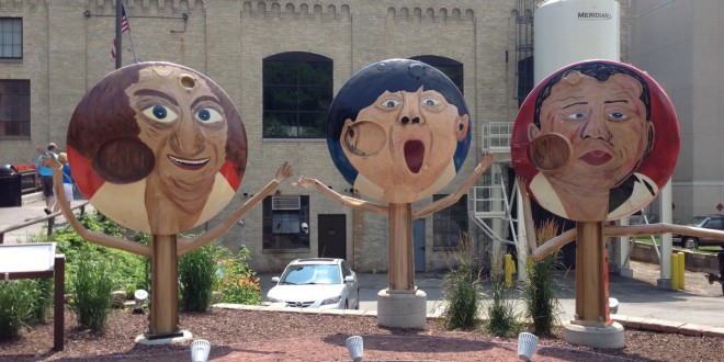 Face sculptures from Fermenter Vessels
