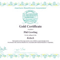 NHC 2015 Gold certificate